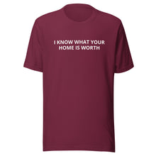 Load image into Gallery viewer, I Know What Your Home Is Worth Tee